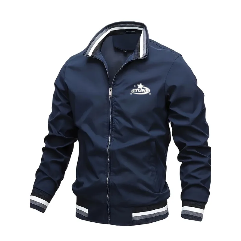 

Spring and Autumn New Men's Fashionable Casual Baseball Pilot Jacket, Trendy Long-sleeved Zipper Outdoor Sports Jacket