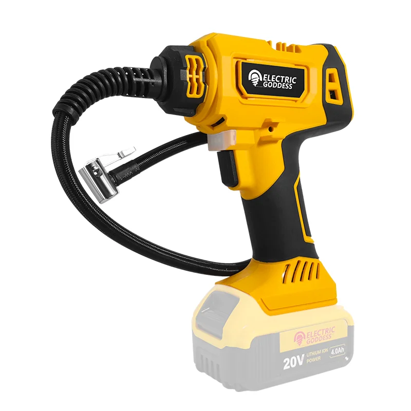 Pompe à Air sans fil 830kpa, batterie au Lithium, pour pneus de voiture, affichage numérique, équipée d'une lumière LED pour broche de batterie Dewalt 20v