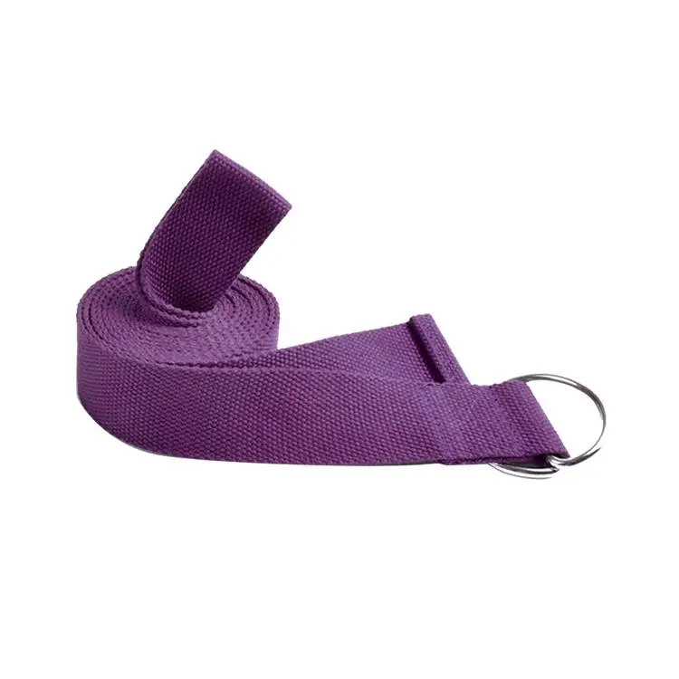 1.8mx3.8cm Durable Cotton Exercise Straps Adjustable D-Ring Buckle Yoga Straps Belt Custom With Logo