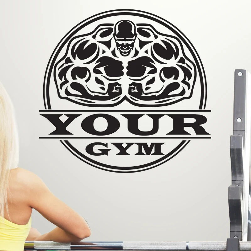 

Fitness Club Wall Decal Gym Sticker Body-building Posters Vinyl Decor Mural Fitness Crossfit