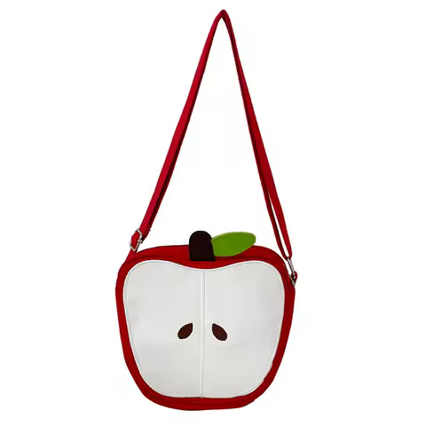 Women cute fruits funny cartoon shoulder bags girl Apple and pear mobile phone bag coin purses
