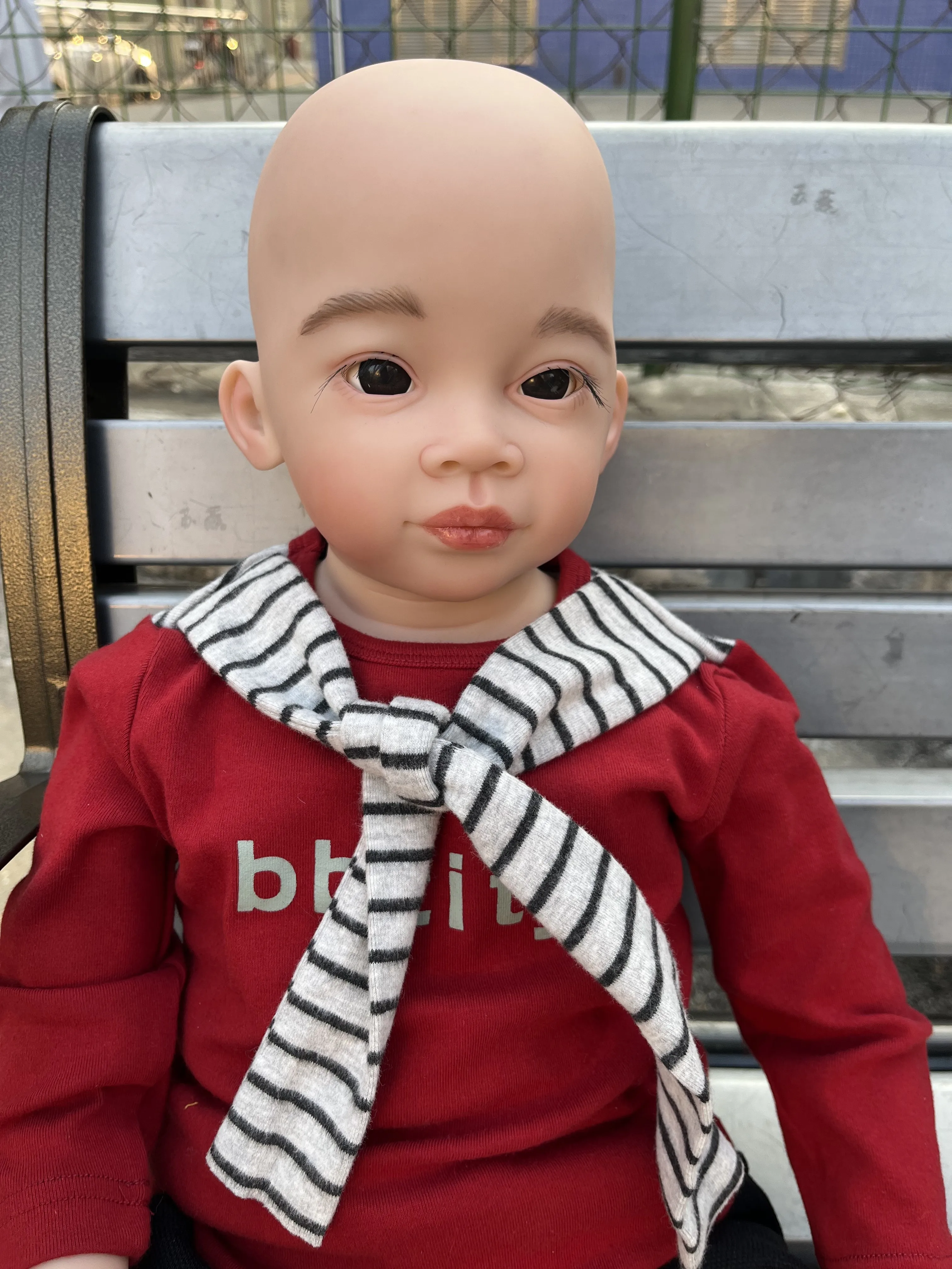 Sandie Artist Limited Supply 32inch Reborn Baby Meili Already Finished Doll Without Hair Real Photos Christmas Gift