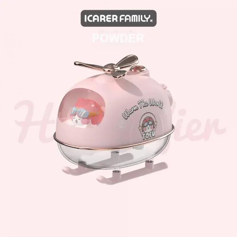 USB Electric Diffuser Mini Cartoon Helicopter Air Humidifier with Warm Night Light for Car Office Home