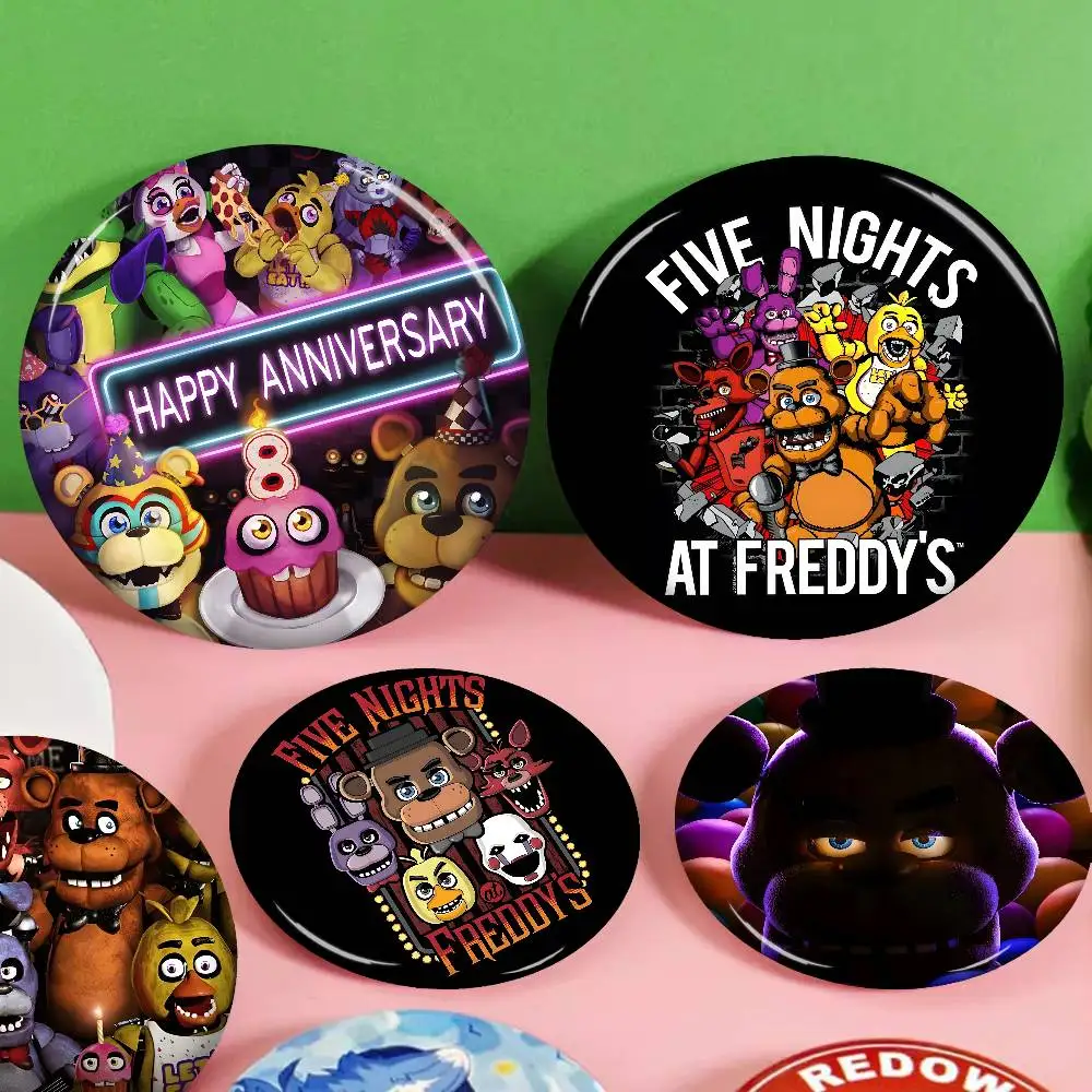 Fnaf Five-nights-At-Freddys Soft Button Pin Bright Printed Icon Gift For Friends Badge Collar Brooch Lapel Pin Metal
