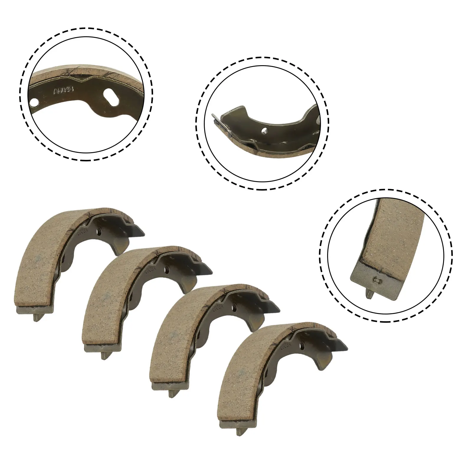 Premium Replacement Brake Shoe Set for EZGO Golf Cart Compatible with TXT/Medalist (1997 Up) Steel Construction