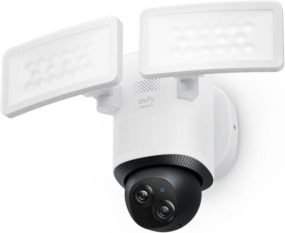 Security Floodlight Camera E340 Wired, Security Camera Outdoor, 360° Pan & Tilt, 24/7 Recording, 2.4G/5G Wi-Fi, Motion Detection