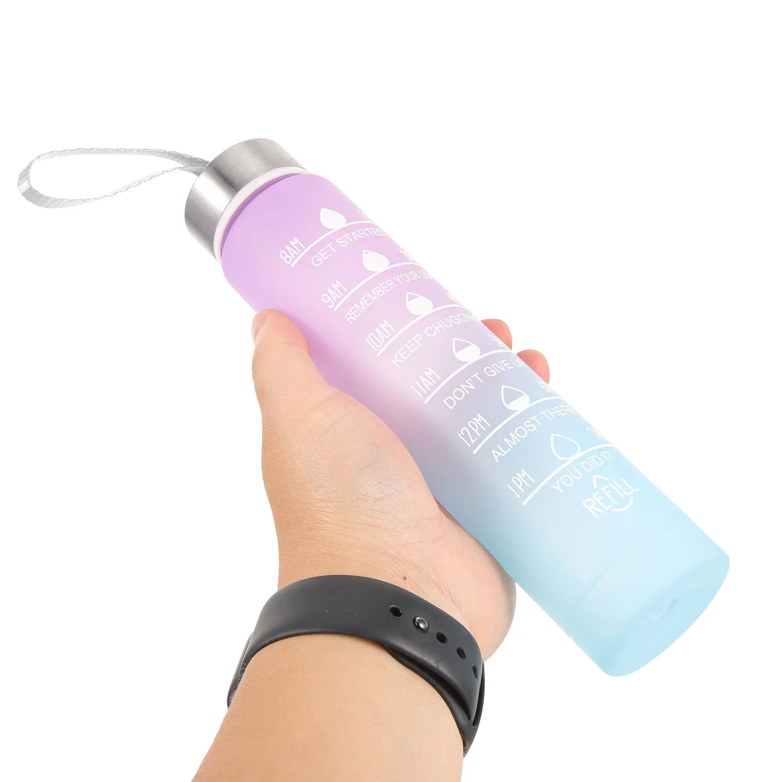 Juego de botellas de agua para Fitness, 3 uds., con marcador de tiempo, 2L, 900Ml, 300Ml, ligero, portátil, para gimnasio, entrenamiento, senderismo, Camping, Yoga