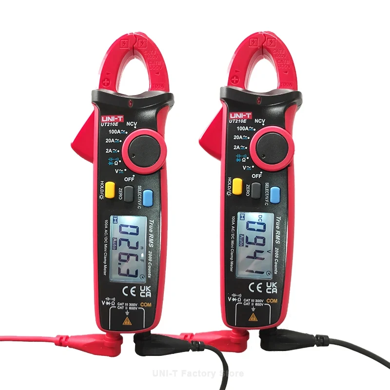 UNI-T UT210D UT210E профессиональный измеритель переменного/постоянного тока, щипцы, амперметр, цифровой мультиметр True RMS, Электрический Мульти-тестер