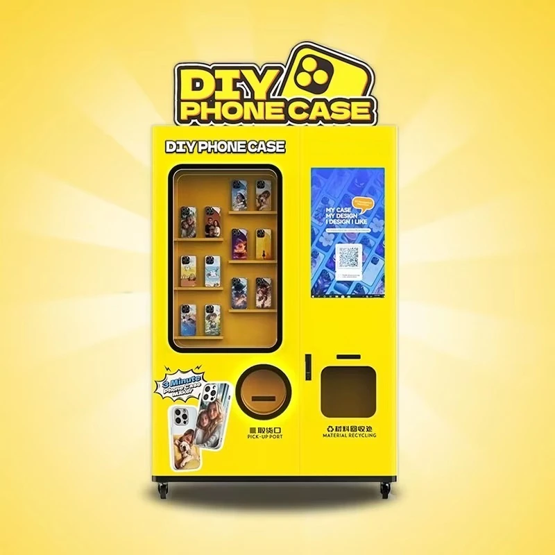 Nova venda quente automática impressora de caso do telefone móvel equipamentos de venda automática diy personalizado caso do telefone móvel máquina de venda automática