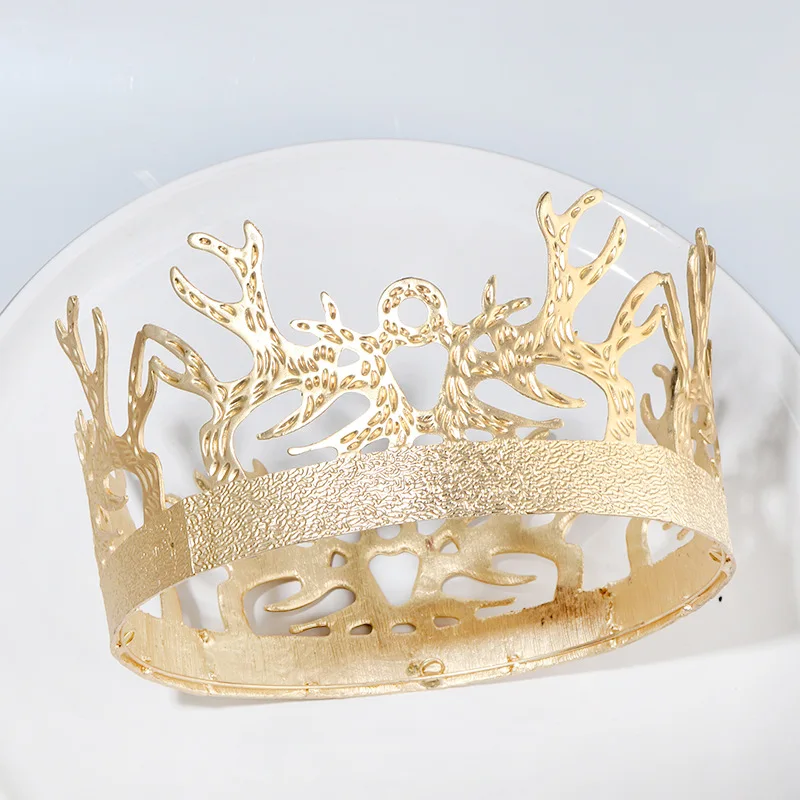 Game of Thrones  Joffrey Byracien Black Hair Crown Men's King Tiaras Pageants Head Accessories Hairwear