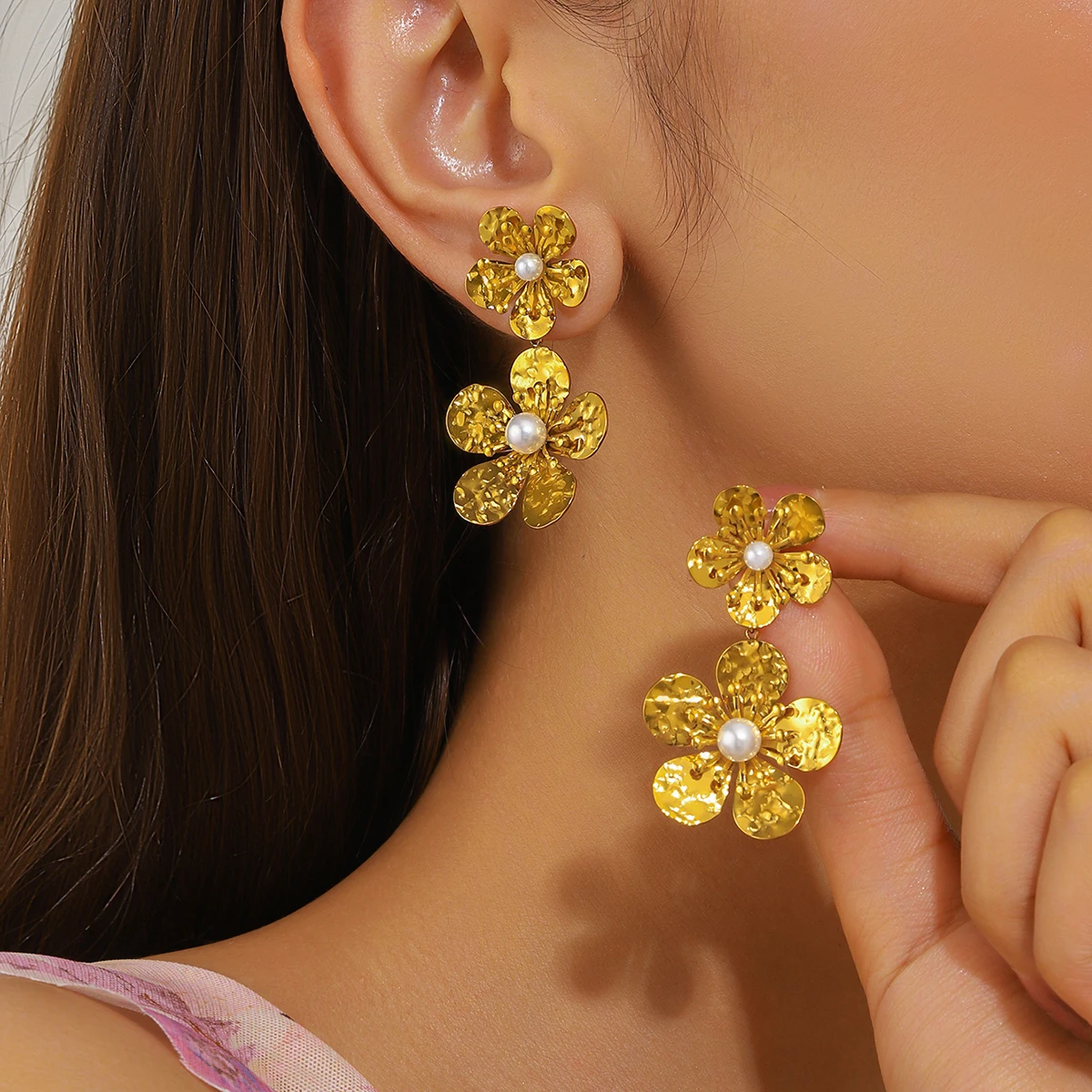 MYYA Retro Boho Drop Earrings Rice Beads Dangle Tassels Earrings For Women Exaggerated Ethnic Style Earrings Jewelry