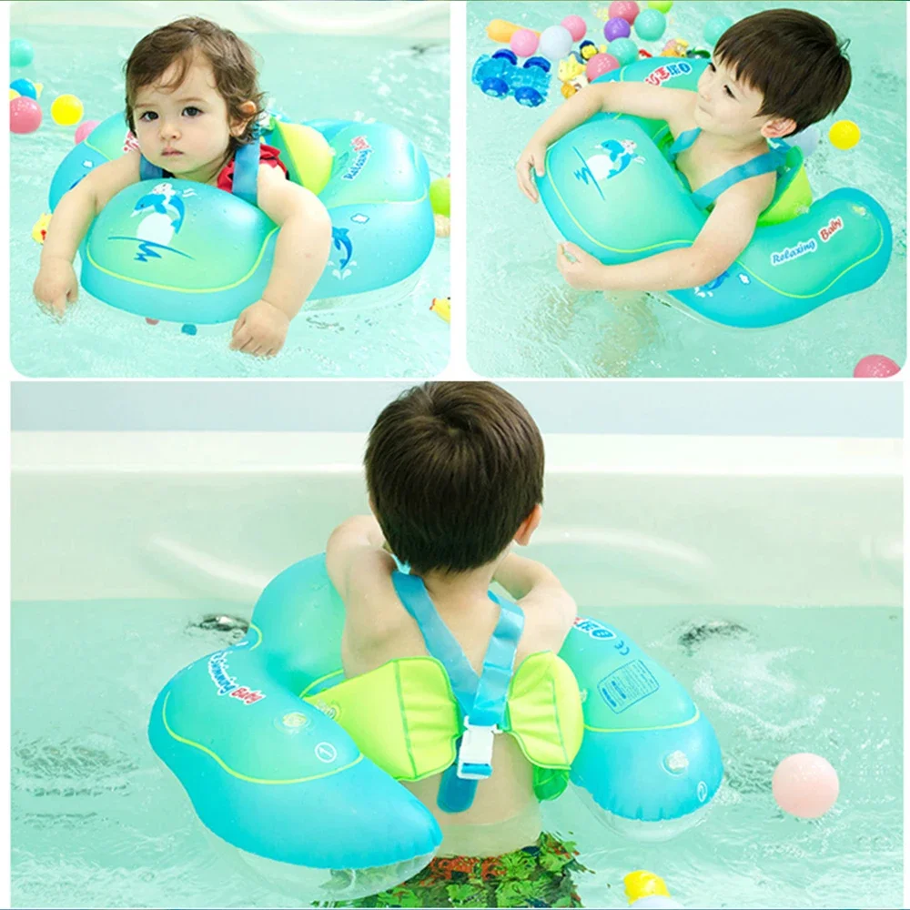 New Relaxing Baby Inflatable Swimming Circle Double Raft Float Swimming Ring for Kids Pool Bathing Buoy Accessories