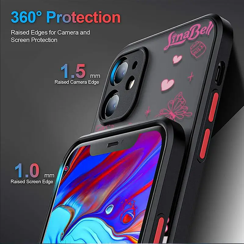 Disney StellaLou LinaBell Love TPU Matte Phone Case For Samsung Galaxy S24 S23 S22 S21 S20 FE Ultra S10 Plus Note 10Plus 20Ultra