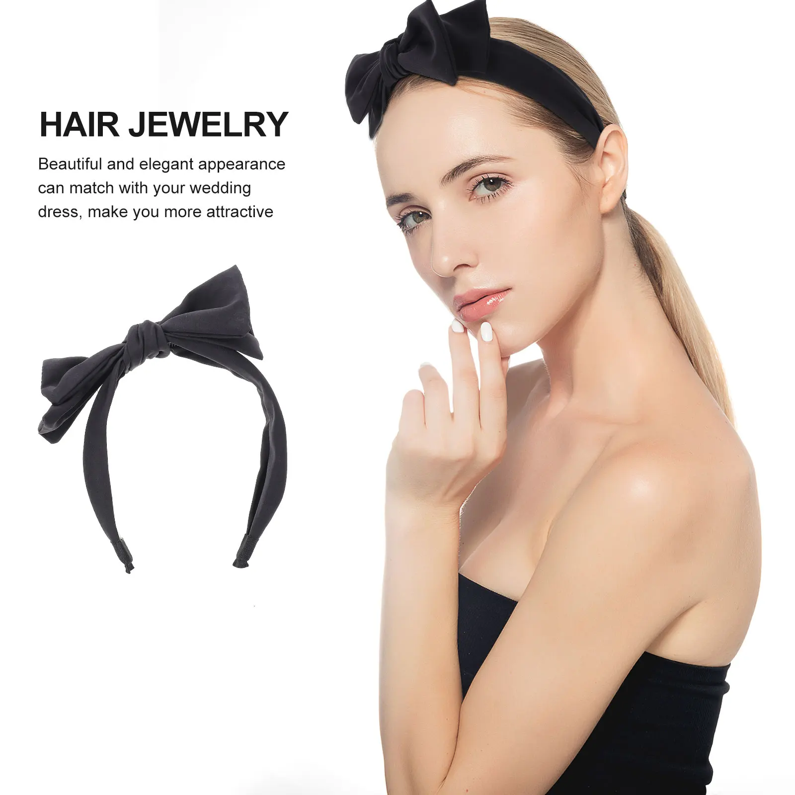 

Fashion Headband Child Trendy Cloth Large Headbands for Women Bowknot Shape Headdress