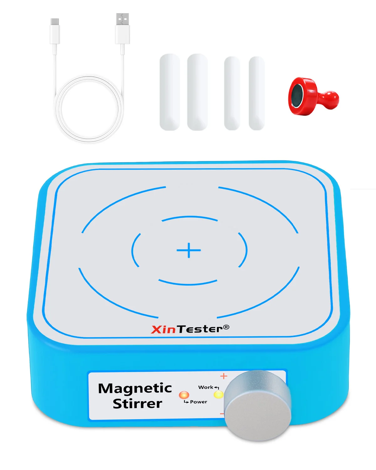 محرك مغناطيسي صغير Xin Teste 3000 دورة في الدقيقة، محرك 3000 مل لسائل منخفض اللزوجة، بدون تسخين أساسي/قابل لإعادة الشحن
