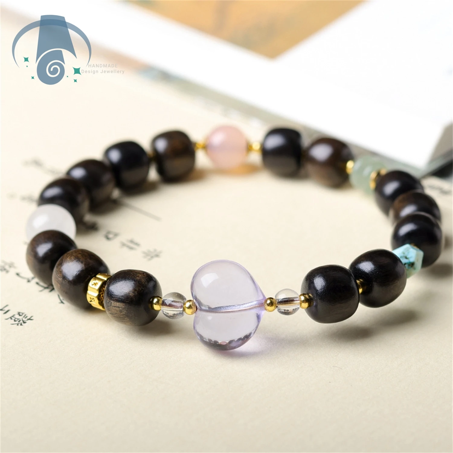 Handmade Bracelet Natural Medicinal Agarwood Beads Bodhi Root Peach Charm Old Barrel Shape Beads Macrame Chinese Style Jewelry view 6