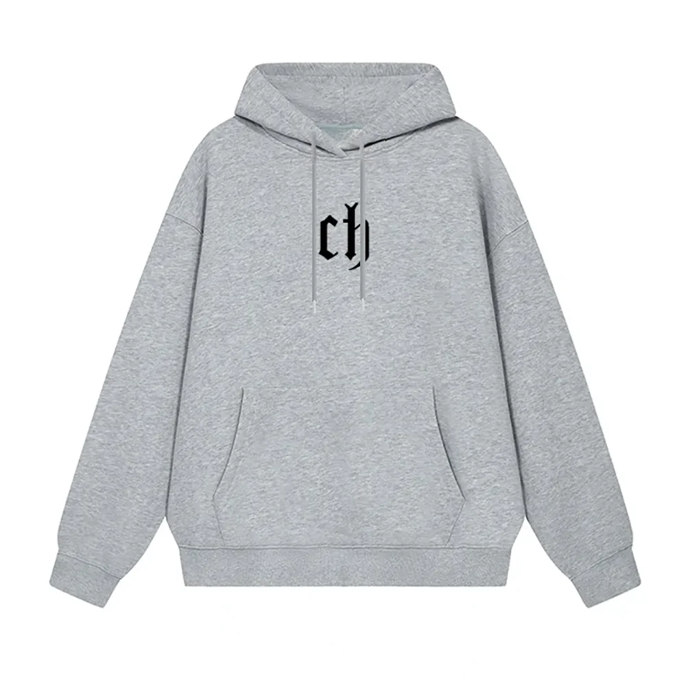 

Heavy fashion CH print hoodie loose 2024 Autumn winter Spring and autumn American trend high street hoodie couple