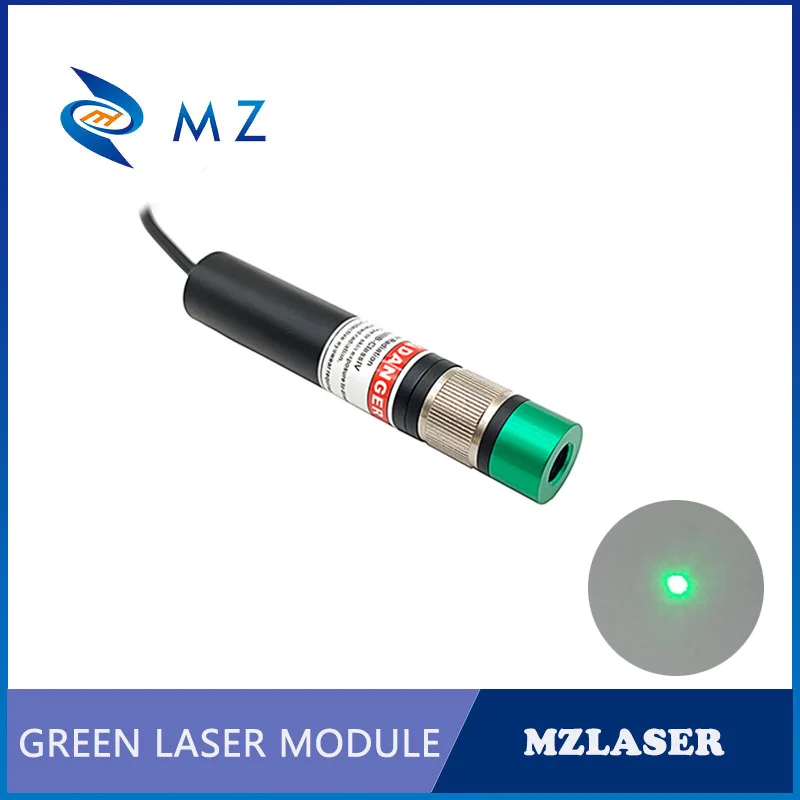 Modulo Laser a punto verde con messa a fuoco regolabile di alta qualità D18mm 515nm 50mw lunga durata con staffa + alimentazione adattatore