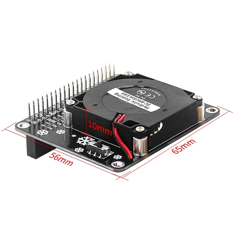 Turbo Fan ICE Cooling Expansion Board With LED Light For Raspberry Pi 4 Model B/3B+/3B