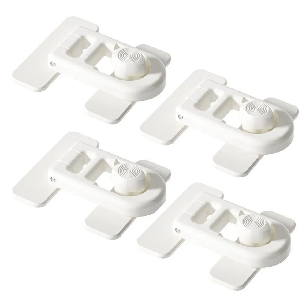 

4pcs No Drilling Child Safety Locks Anti pinch hands secure Home Refrigerator Lock ABS Cabinet door lock Microwave oven