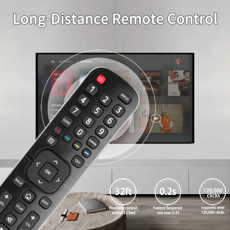 EN2BO27H لاستبدال جهاز التحكم عن بعد هايسنس مع أزرار Netflix YouTube و PrimeVideo، لتلفزيون هايسنس H43B7000 H43B7100 #3