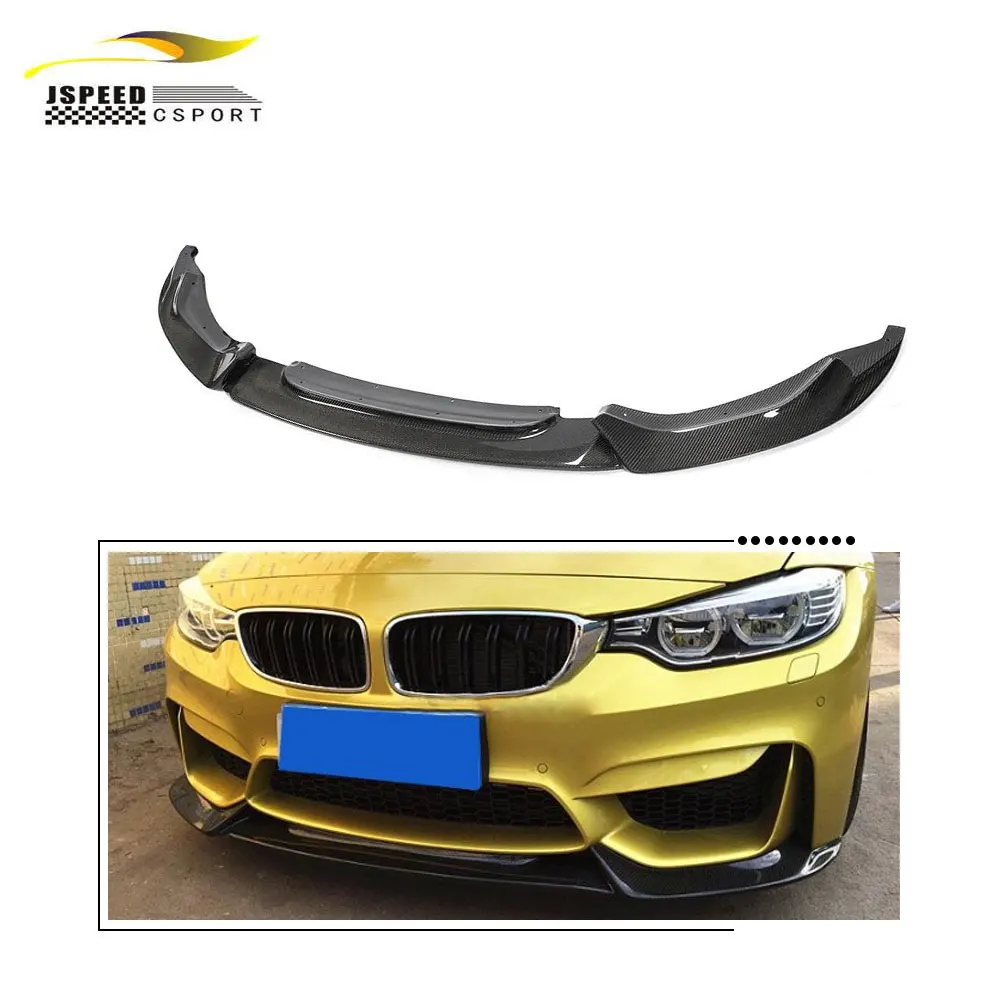 

Подходит для BMW F80 M3 F82 M4 Coupe, 2-дверная передняя губа из углеродного волокна 2014-2017, подходит для M3 M4)