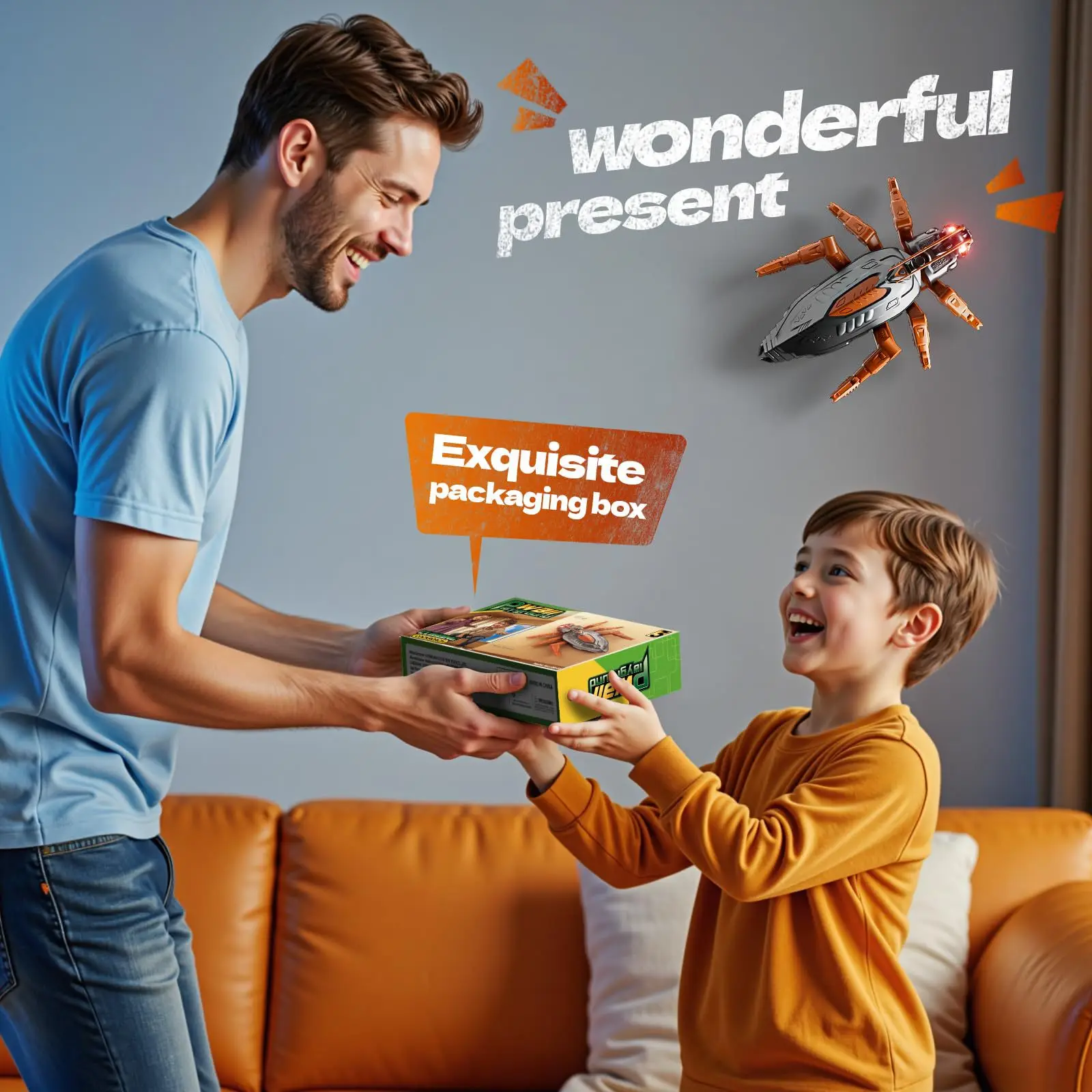 Anti-gravity bionic remote control lizard climbing wall gecko RC animal children's Halloween toy