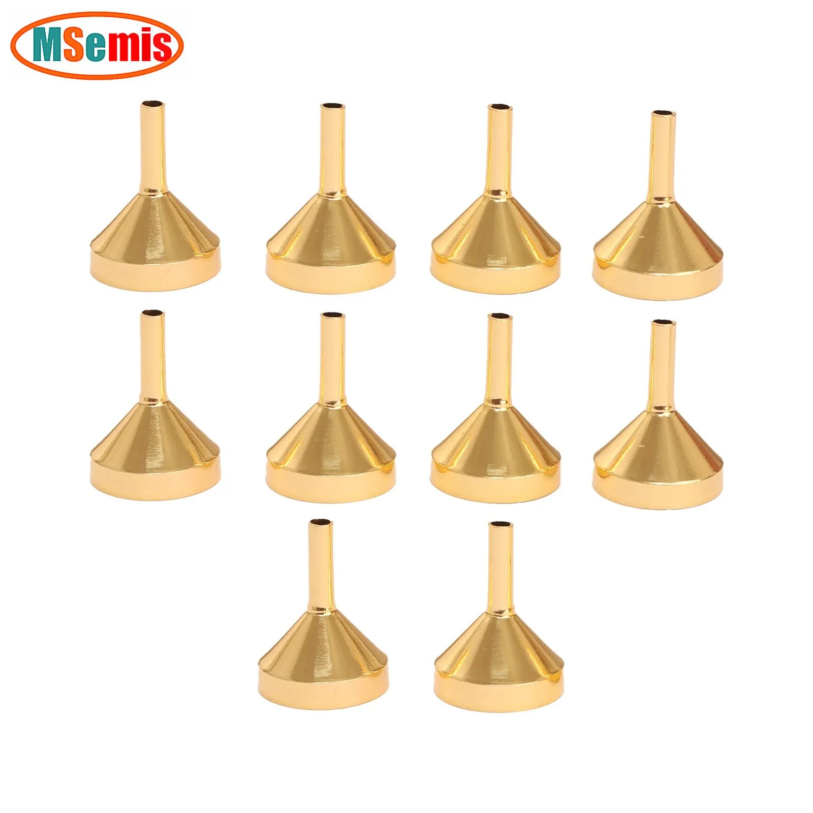 

10Pcs Mini Metal Funnel Perfume Bottle Dispenser Liquid Dispensing Tool Home Accessory for Daily Use