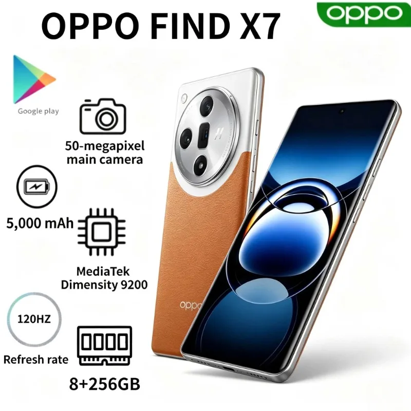 2026 OPPO Find X7 Global Edition Flagship Smartphone Unlocked 5G Android Mobile Phone Dimensity 9300 Chip 8GB RAM 256GB Storage