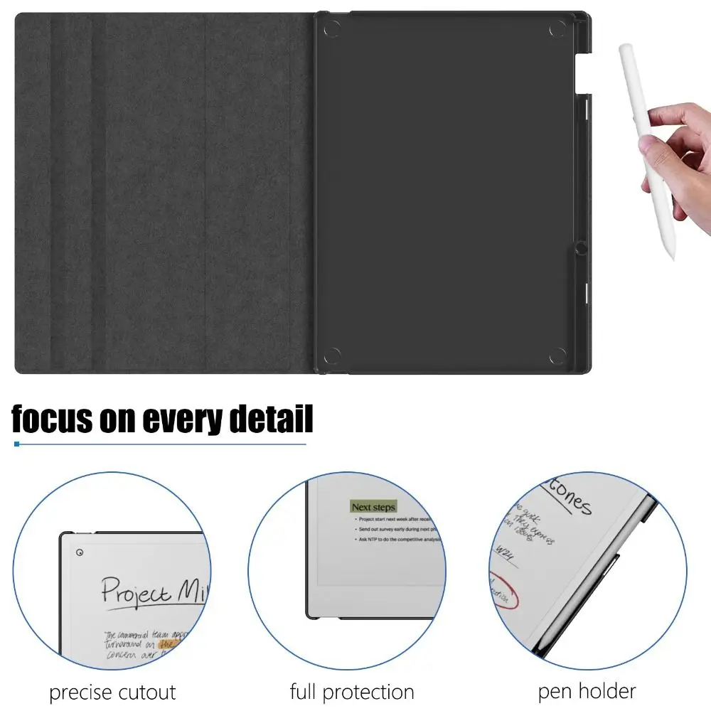 with Pencil Slot Smart Case Folding Stand Shockproof Protective Shell Leather Colorful for reMarkable Paper Pro 11.8 inch 2024