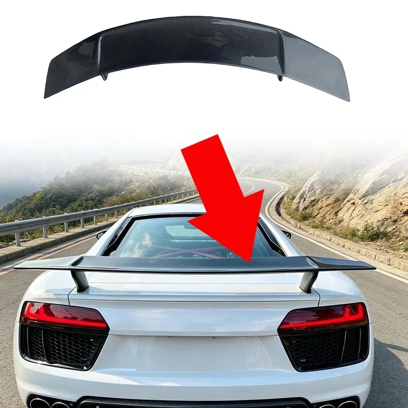 High Quality V Style Rear Trunk Spoiler Lip Wing For 2016 Car Exterior Body Kits Modification Accessories 6
