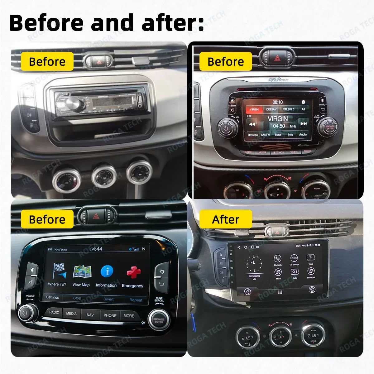 Android Car Radio For Alfa Romeo Giulietta 940 2013 - 2023 2 Din Multimedia GPS Carplay Android Auto Autoradio Stereo Head Unit