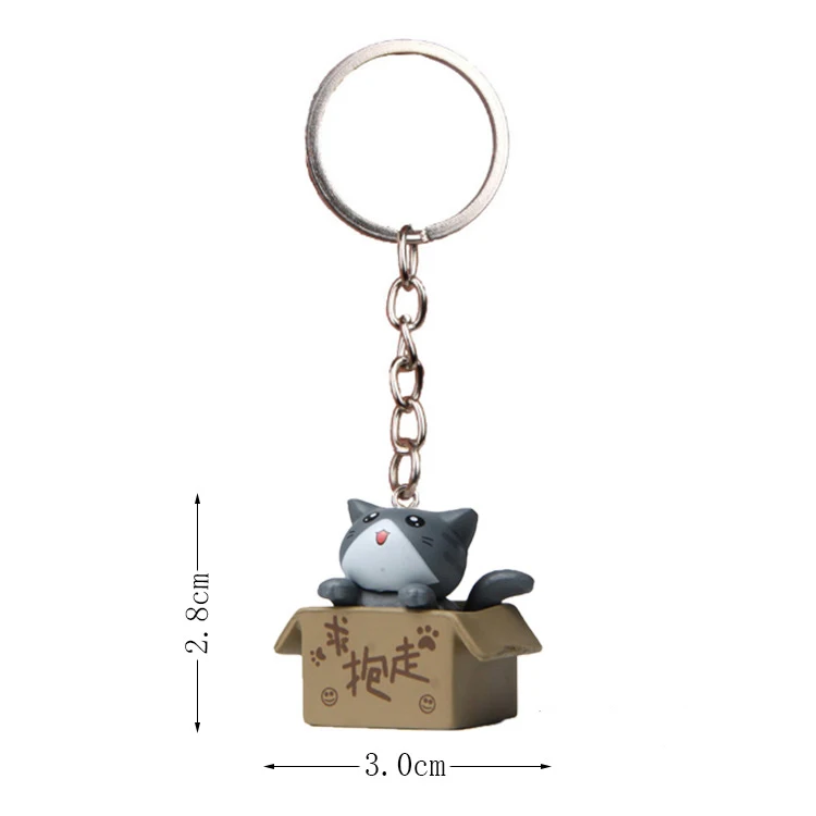 Portachiavi gatto cartone animato adorabile Portachiavi giocattolo gatto cartone fortunato Portachiavi ciondolo animale domestico Gioielli creativi Regalo Accessori moda