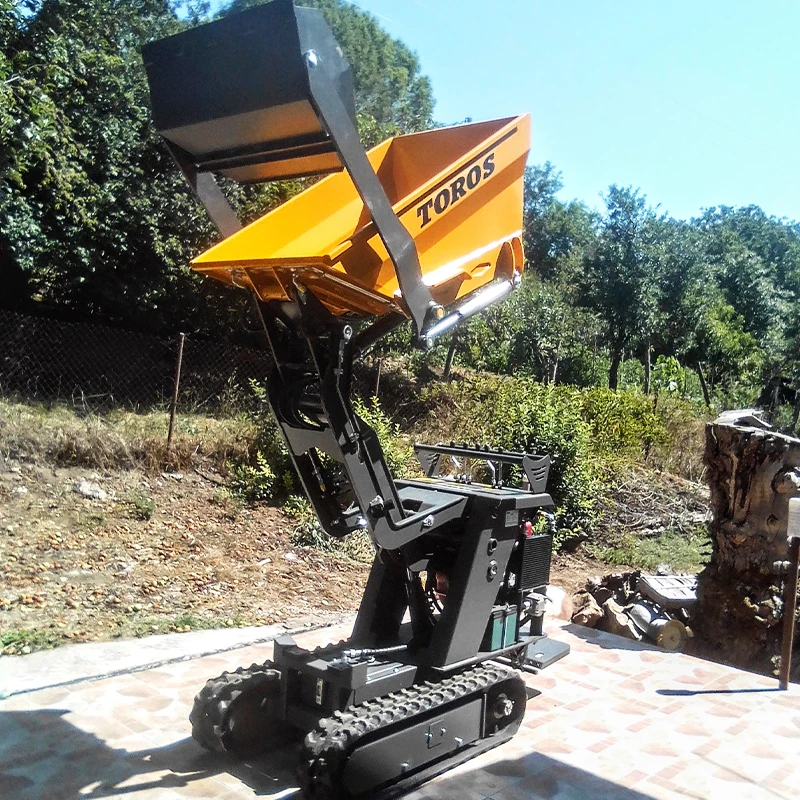 قلابة صغيرة مجنزرة 0.5 طن قلابة مدمجة للتعامل مع مواد البناء المناظر الطبيعية 2025 شاحنة قلابة صغيرة جديدة بيع #1