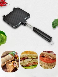 Aluminiowa dwustronna patelnia toster nieprzywierająca grillowana kanapka i Panini Maker Pan Flip Pan także kuchnia