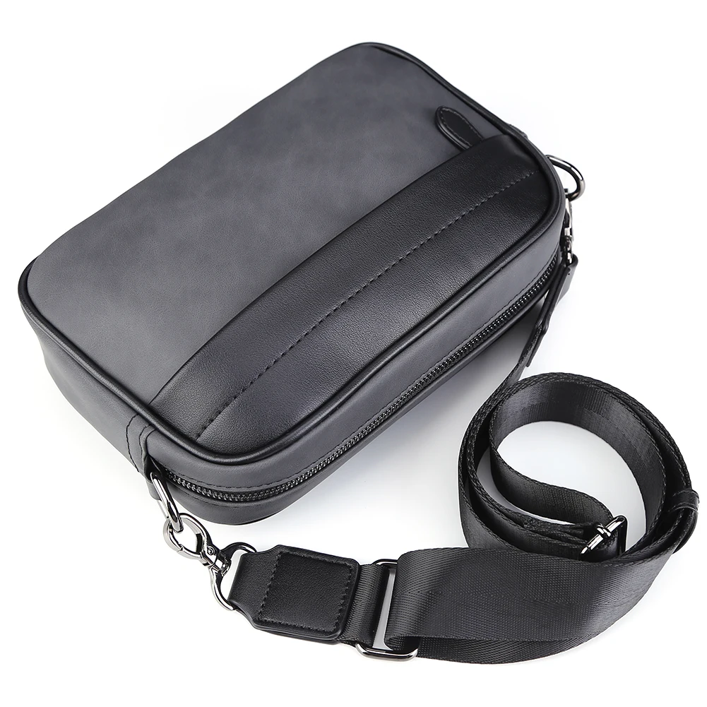 

Повседневная деловая мужская сумка через плечо, классическая сумка-мессенджер с широким ремешком, маленькие квадратные сумки через плечо, клетчатые сумки из искусственной кожи