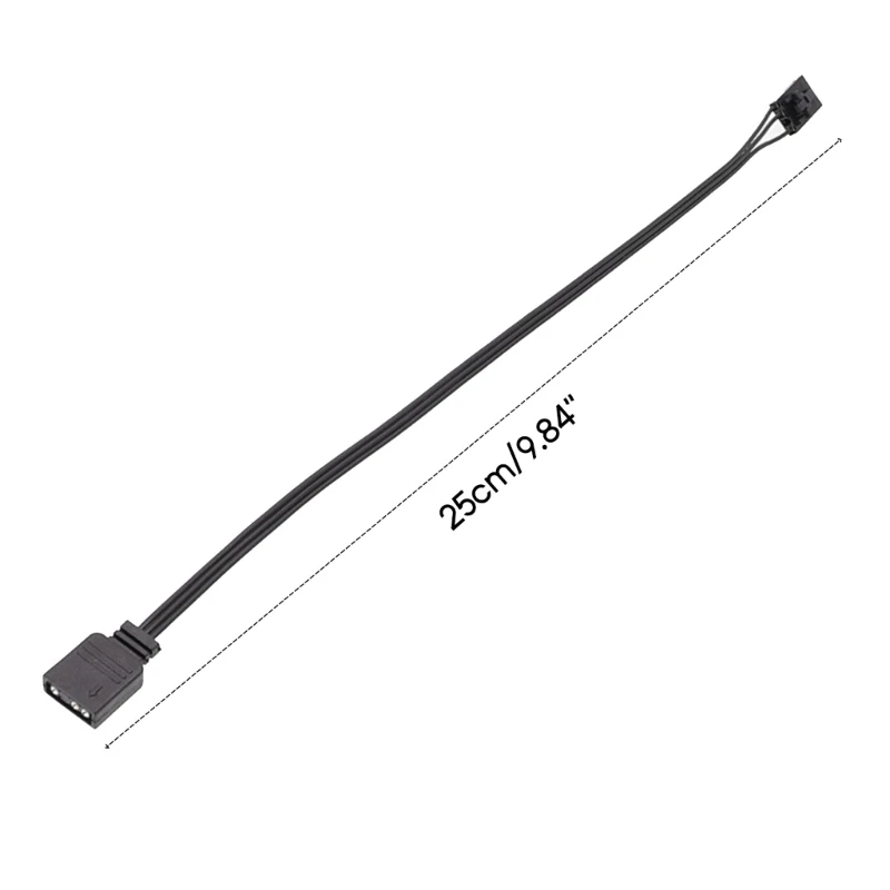 Corsair RGB용 ARGB 연장 케이블, 표준 ARGB 4 핀 5V 어댑터 커넥터 케이블, PVC ARGB 5V 라인, 25cm