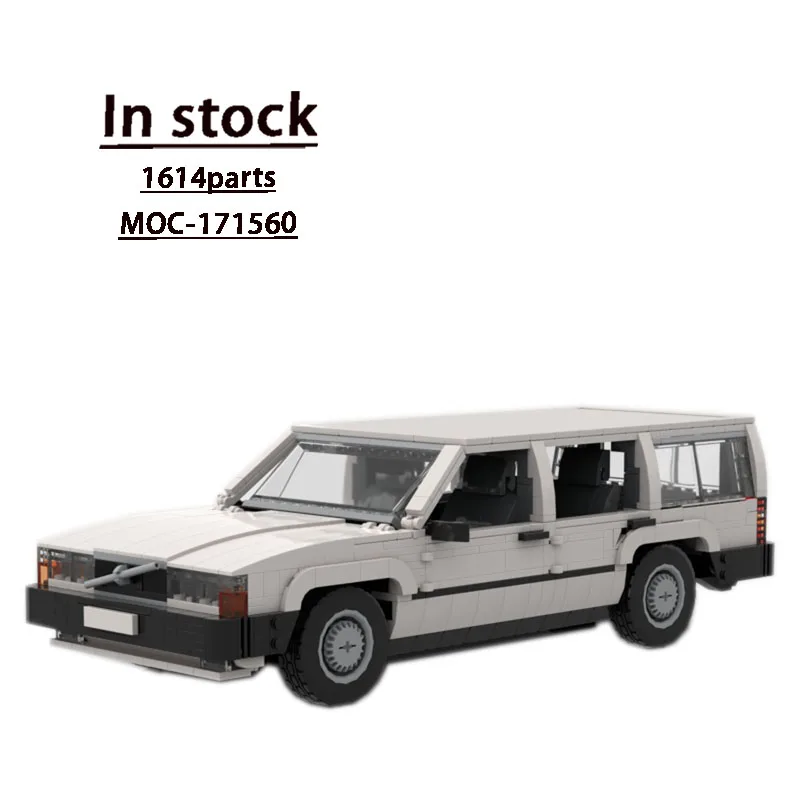 

MOC-171560 White New Style740Station Wagon Building Block Model1614Parts MOC Creative Boy Kids Birthday Building Blocks Toy Gift