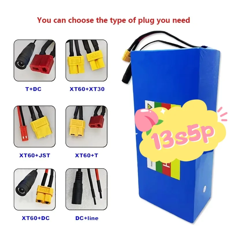 48V 13s5p 20ah Lithium Battery Pack 48v 20000mAh 250W-1500W for Citycoco Motorized Scooter Batteries Built in BMS
