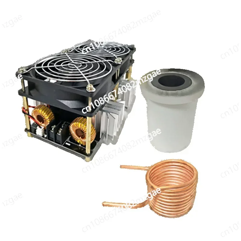 ZVS High Frequency Induction Heating 2500W High Power High Frequency Machine Without Tap Copper Tube Heating