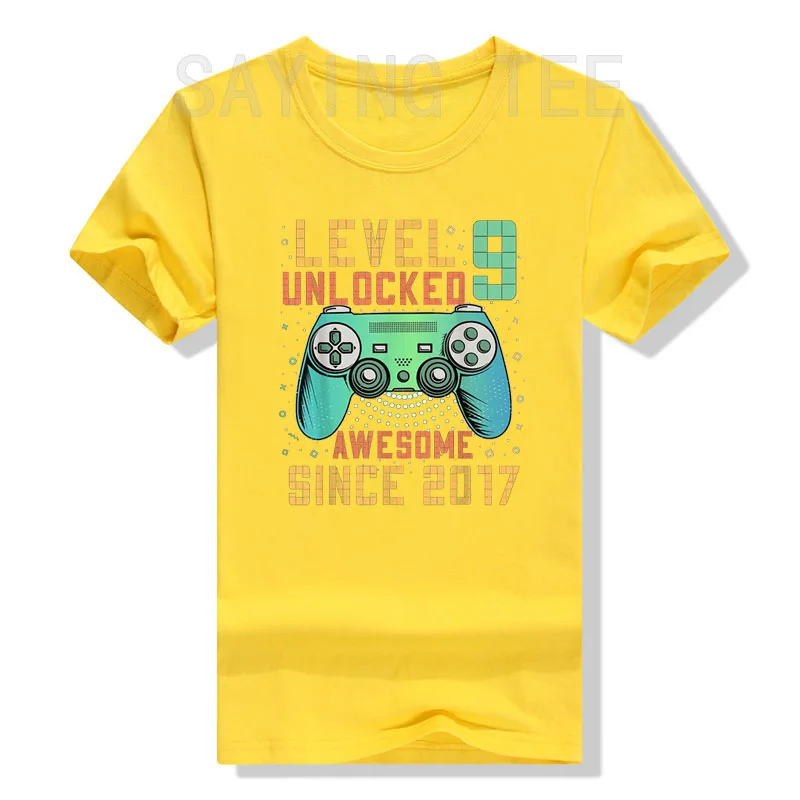 Level 9 Freigeschaltet – Fantastisch seit 2017 Gaming-T-Shirt – Geschenk zum 9. Geburtstag für 9-jährige Jungen – Gamer-T-Shirt – Coole Geschenke für Söhne zum Geburtstag – Detail 16