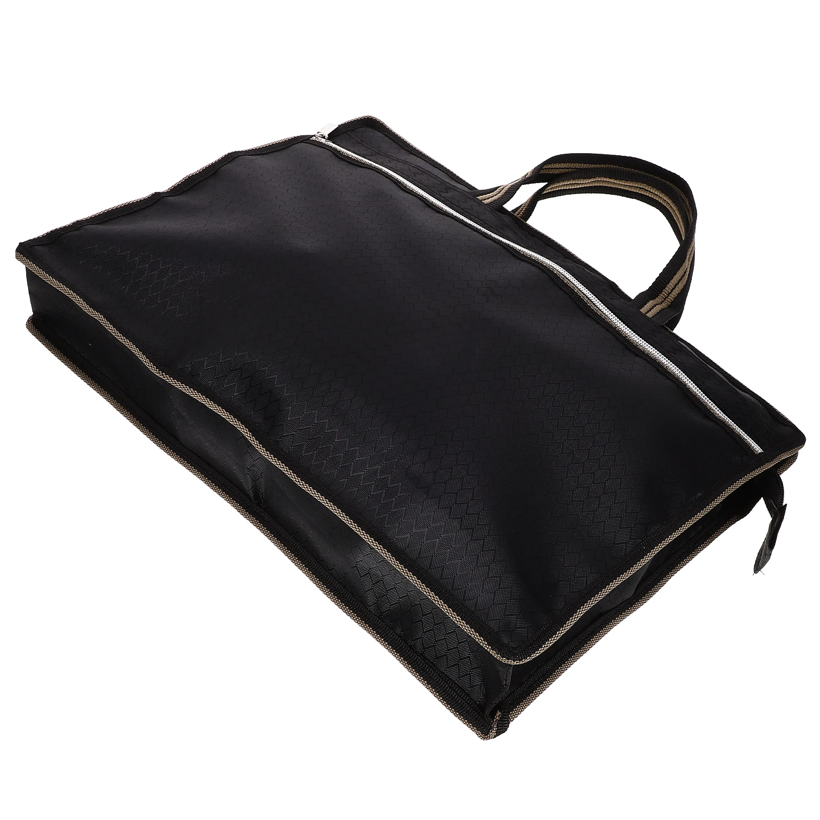 

Practical Oxford Cloth File Folder Zipper Design File Storage Bag for Men Business Receipts Container and Long Lasting