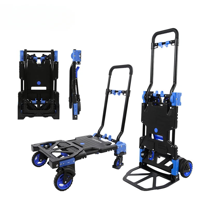 Wholesale collapsible hand cart lightweight hand truck 2 in 1 folding