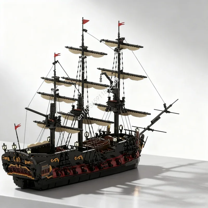 

3794pcs MOC The Red Knight Pirate Ship Piratesed Model Building Festival Gift Blocks Toy Architecture DIY Creative Idea Brick
