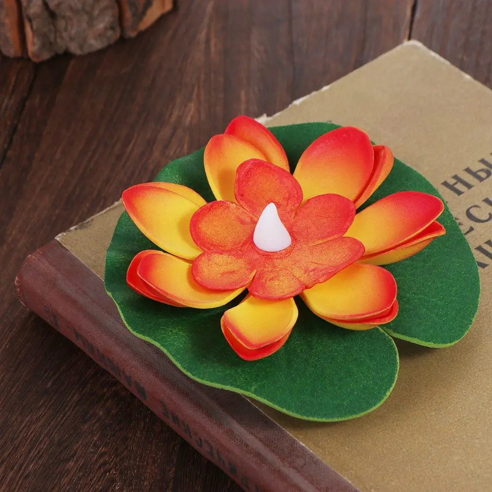 

Floating Induction Floating Water Lotus Lamp Waterproof Lotus Artificial Lotus Lamp LED Electronic Candle 10cm