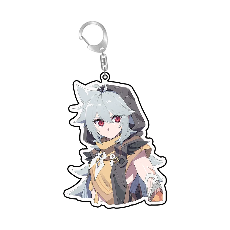 Genshin Impact Anime Figure Key Chain Ring Freminet Razor Figurine Double Side Printing Customized Acrylic Keyring Keychain