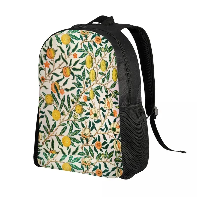 Custom William Morris Lemon Pattern Backpack for Women Men College School Summer Citrus Fruit Bag Printing Bookbag