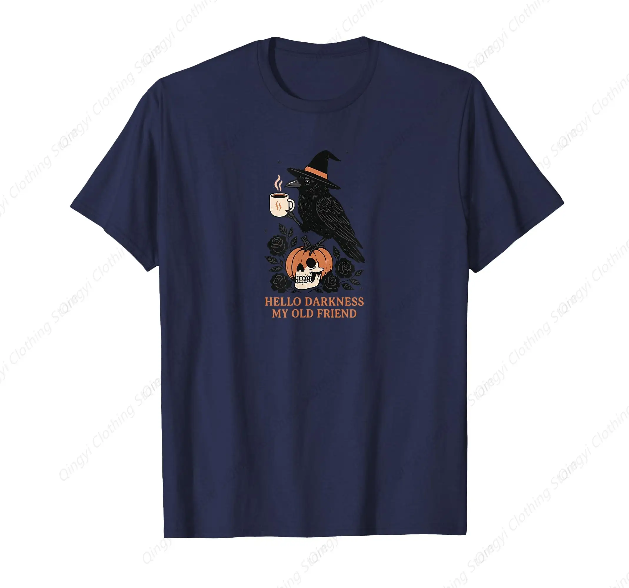 

Hello Darkness My Old Friend Coffee Crow T-Shirt