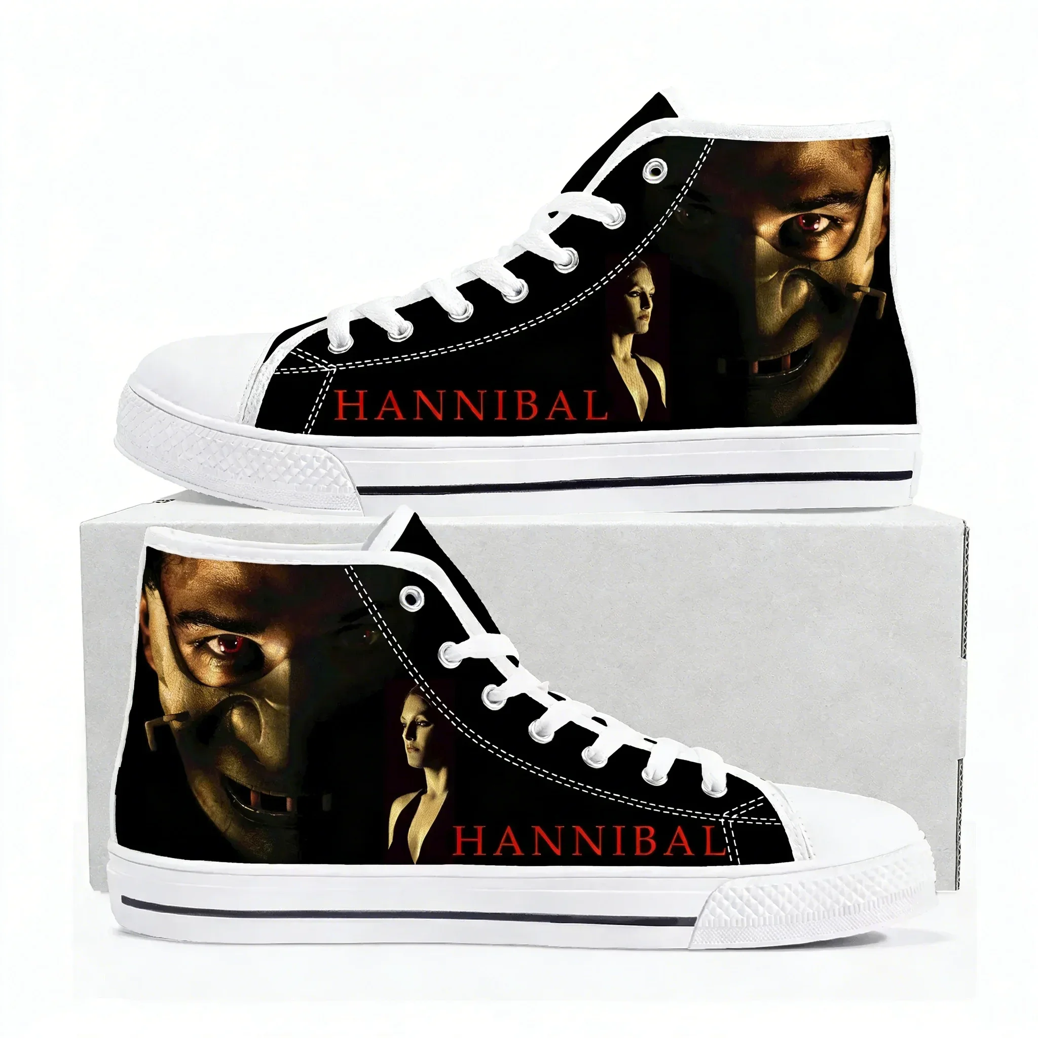 

Кроссовки High Top из коллекции «Ханнибал» для мужчин, женщин и подростков, парные повседневные кеды с изображением Энтони Хоппсона, индивидуальный дизайн
