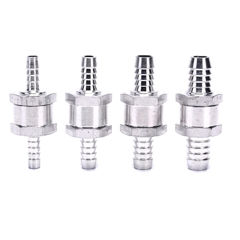 One-way Valve 6/8/10/12mm 4-size Aluminum Alloy Fuel One-way Check Valve One-way Installation Carburetor Automobile Motorcycle